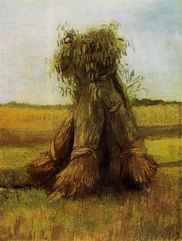 Vincent Van Gogh : Sheaves of Wheat in a Field III